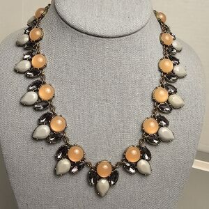 [LOGO By Lori Goldstein] "Mystic Moonstone" Aged Bronze Statement Necklace